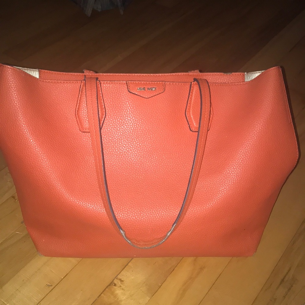 Orange tote bag